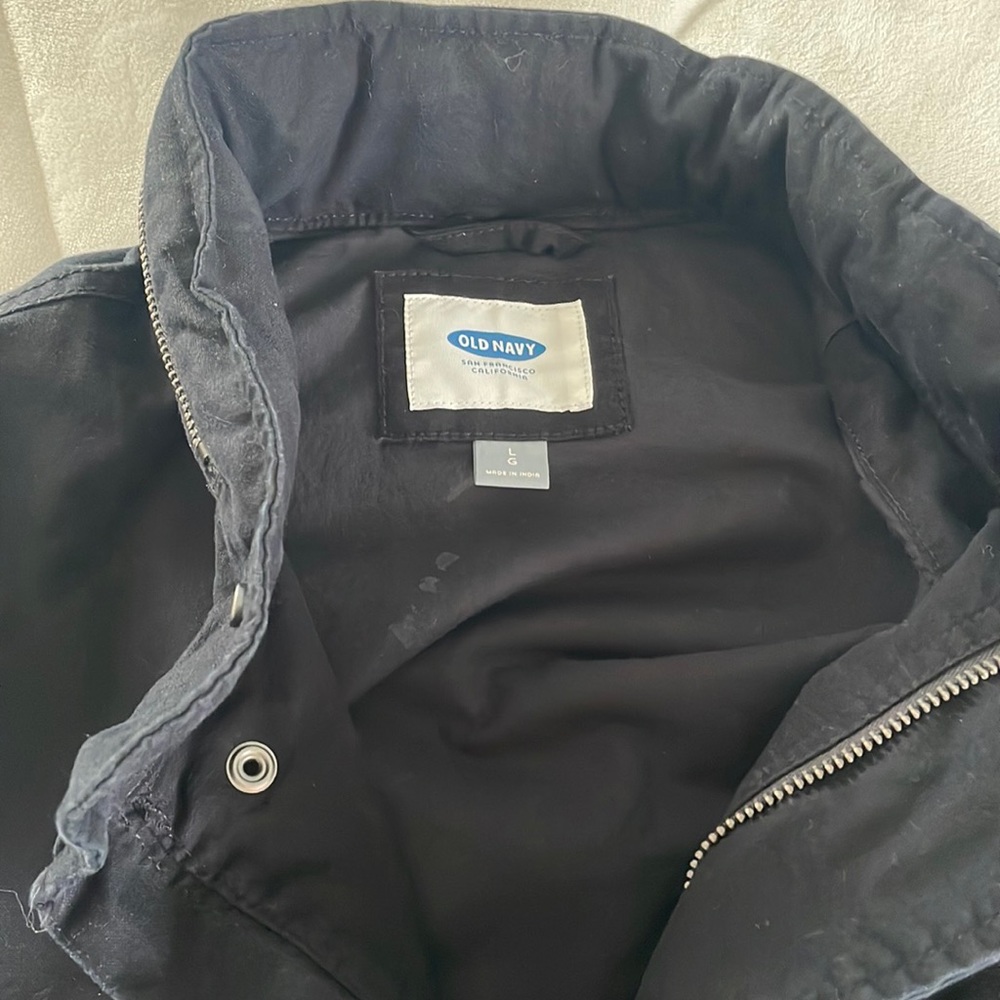 Men’s Old Navy military style fatigue jacket in black